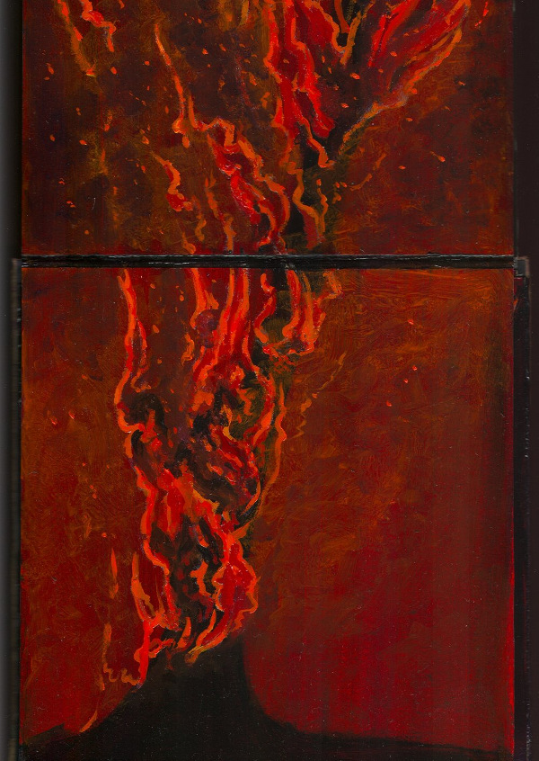 Fire Book, Cross, rear panels